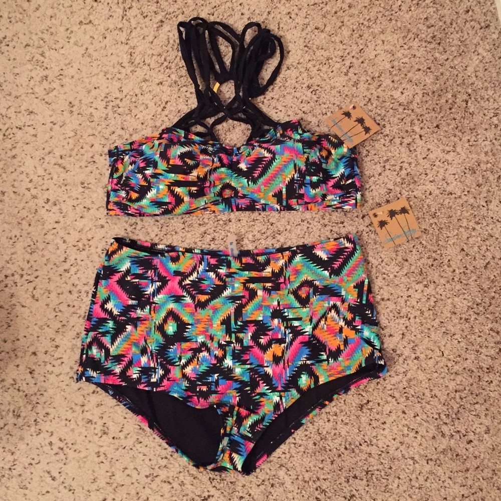 NWT High Waisted Tribal Bikini Plus 16/18
